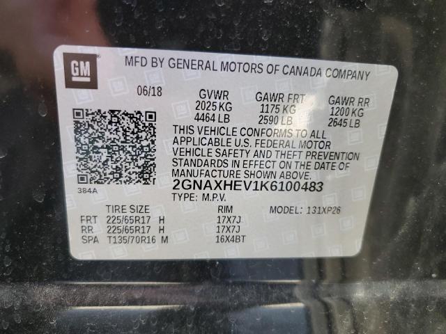 Photo 10 from auction – 2019 CHEVROLET EQUINOX LS with VIN 2GNAXHEV1K6100483