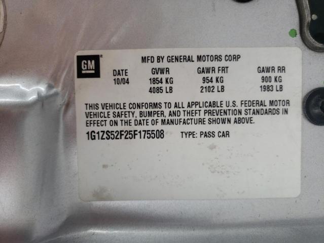 Photo 10 from auction – 2005 CHEVROLET MALIBU with VIN 1G1ZS52F25F175508