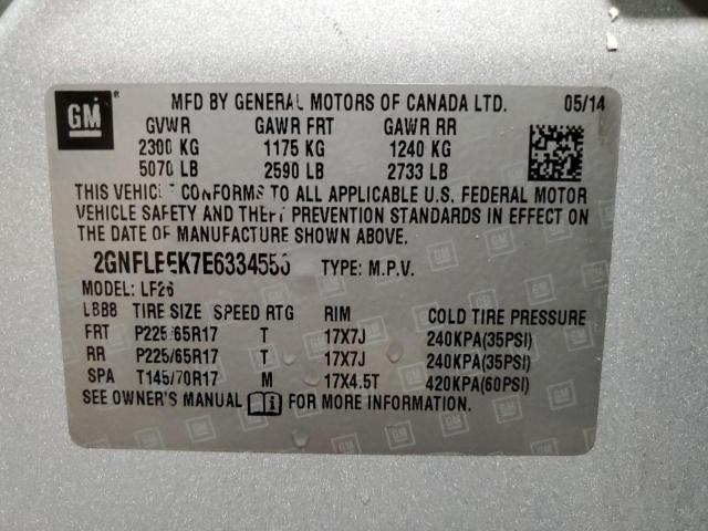 Photo 10 from auction – 2014 CHEVROLET EQUINOX LS with VIN 2GNFLEEK7E6334556