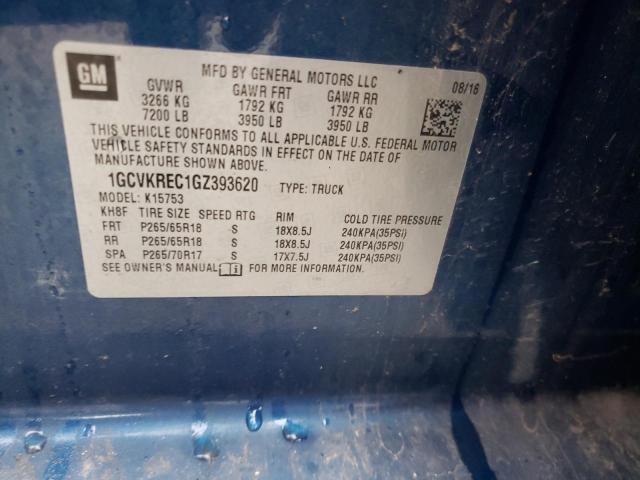 Photo 10 from auction – 2016 CHEVROLET SILVERADO with VIN 1GCVKREC1GZ393620