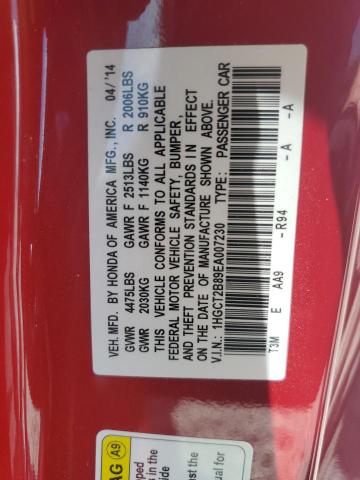 Photo 10 from auction – 2014 HONDA ACCORD EXL with VIN 1HGCT2B89EA007230