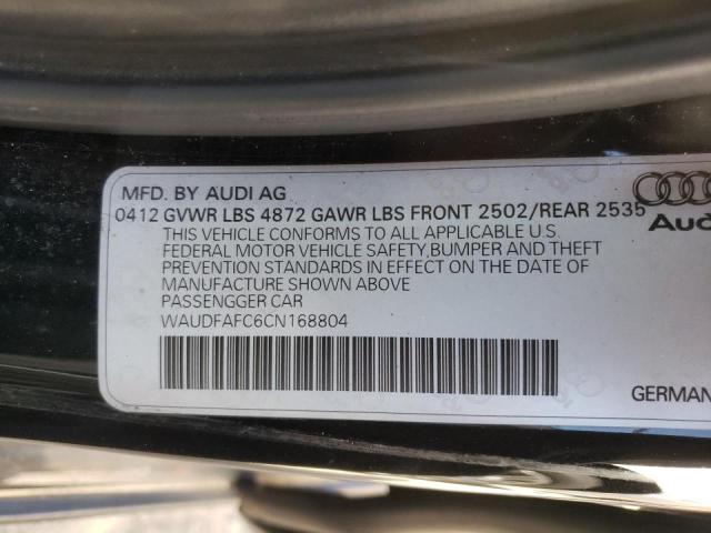 Photo 10 from auction – 2012 AUDI A6 PREMIUM with VIN WAUDFAFC6CN168804