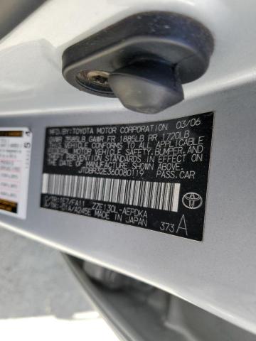 Photo 10 from auction – 2006 TOYOTA COROLLA CE with VIN JTDBR32E360080119