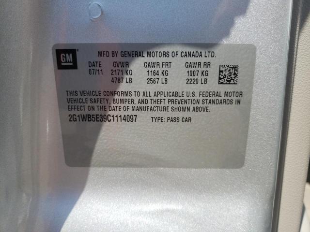 Photo 10 from auction – 2012 CHEVROLET IMPALA LT with VIN 2G1WB5E39C1114097