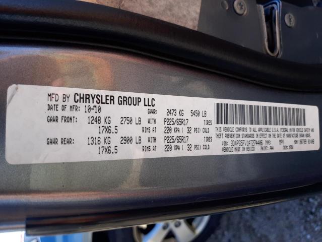 Photo 10 from auction – 2010 DODGE JOURNEY SX with VIN 3D4PG5FV1AT274406