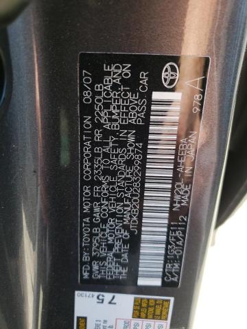 Photo 10 from auction – 2008 TOYOTA PRIUS with VIN JTDKB20U283299874
