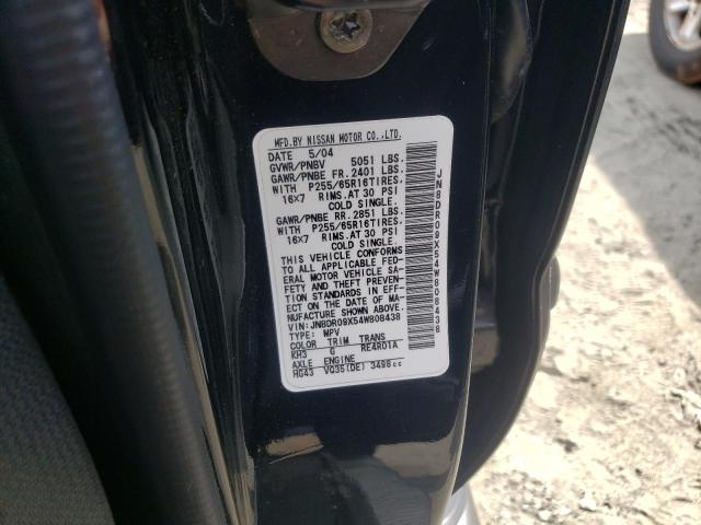 Photo 10 from auction – 2004 NISSAN PATHFINDER with VIN JN8DR09X54W808438