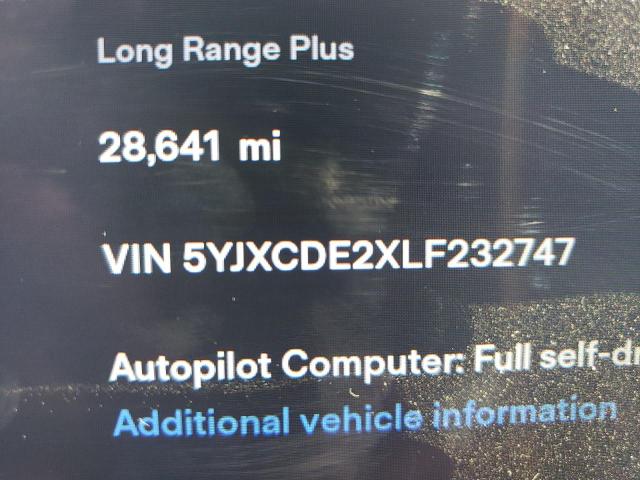 Photo 10 from auction – 2020 TESLA MODEL X with VIN 5YJXCDE2XLF232747