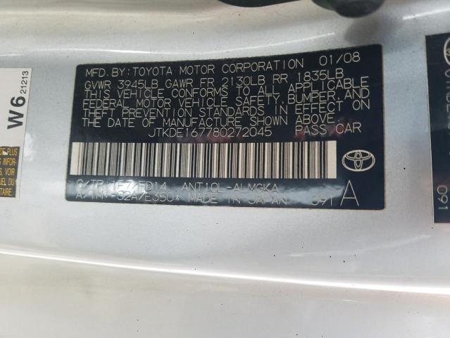 Photo 10 from auction – 2008 TOYOTA SCION TC with VIN JTKDE167780272045