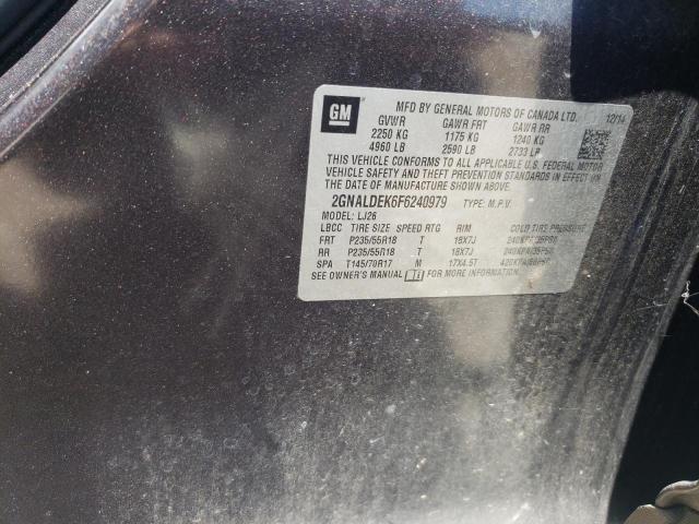 Photo 10 from auction – 2015 CHEVROLET EQUINOX LT with VIN 2GNALDEK6F6240979