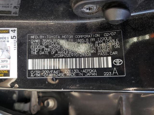 Фото 10 с аукциона – 2007 TOYOTA COROLLA CE с VIN JTDBR32E970129308