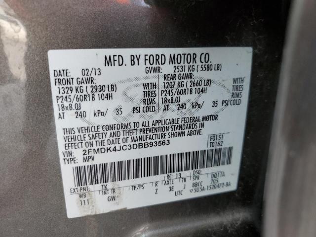 Photo 10 from auction – 2013 FORD EDGE SEL with VIN 2FMDK4JC3DBB93563