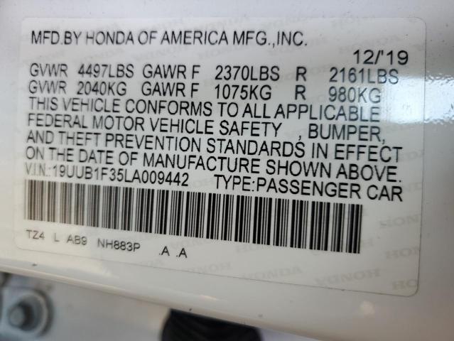 Photo 10 from auction – 2020 ACURA TLX with VIN 19UUB1F35LA009442