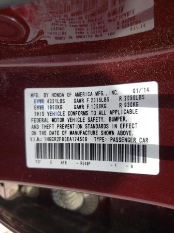 Photo 10 from auction – 2014 HONDA ACCORD EXL with VIN 1HGCR2F80EA124509