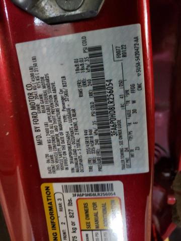 Photo 10 from auction – 2020 FORD FUSION SE with VIN 3FA6P0HD8LR256054