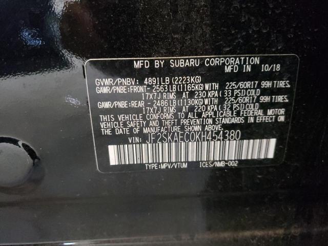Photo 10 from auction – 2019 SUBARU FORESTER P with VIN JF2SKAEC0KH454380
