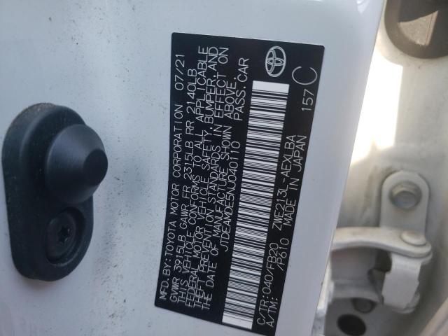 Photo 10 from auction – 2022 TOYOTA COROLLA LE with VIN JTDEAMDE5NJ040110