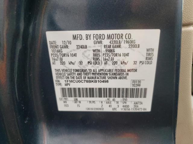 Photo 10 from auction – 2011 FORD ESCAPE XLS with VIN 1FMCU0C78BKB10498