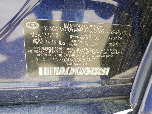 Photo 10 from auction – 2013 HYUNDAI SONATA SE with VIN 5NPEC4AC0DH534721