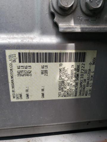 Photo 10 from auction – 2012 NISSAN ALTIMA BAS with VIN 1N4AL2AP9CC107222