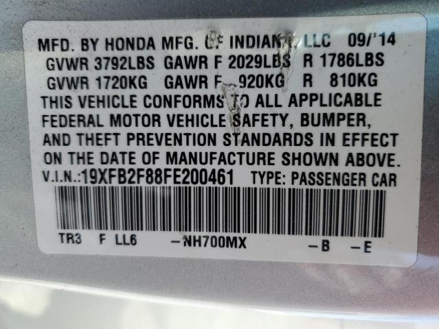 Photo 10 from auction – 2015 HONDA CIVIC EX with VIN 19XFB2F88FE200461