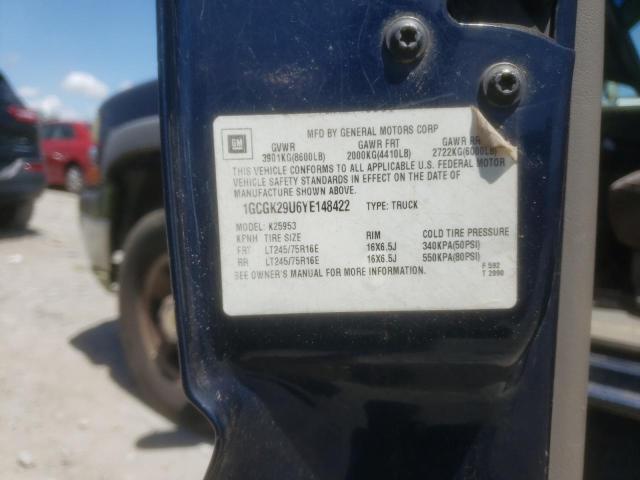Photo 10 from auction – 2000 CHEVROLET SILVERADO with VIN 1GCGK29U6YE148422