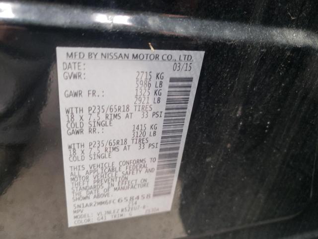 Photo 10 from auction – 2015 NISSAN PATHFINDER with VIN 5N1AR2MM6FC658458
