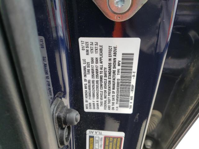 Photo 10 from auction – 2017 HONDA CR-V LX with VIN 7FARW5H33HE000013