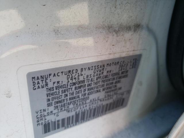 Photo 10 from auction – 2016 NISSAN SENTRA S with VIN 3N1AB7AP2GY228555