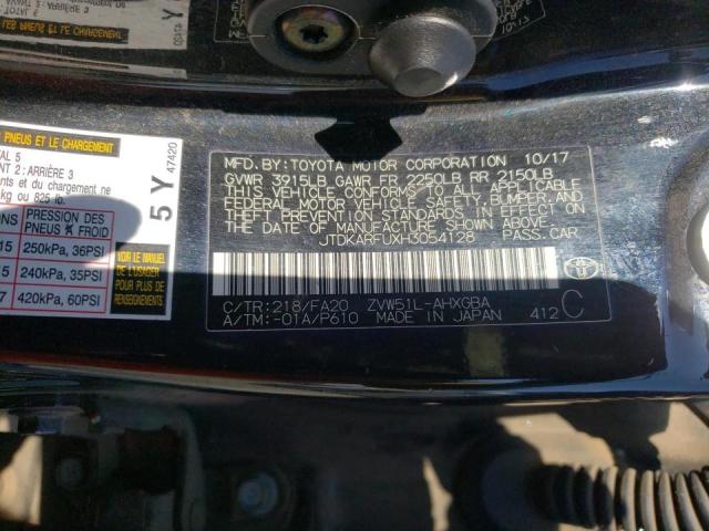 Photo 10 from auction – 2017 TOYOTA PRIUS with VIN JTDKARFUXH3054128
