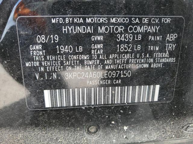 Photo 10 from auction – 2020 HYUNDAI ACCENT SE with VIN 3KPC24A60LE097150