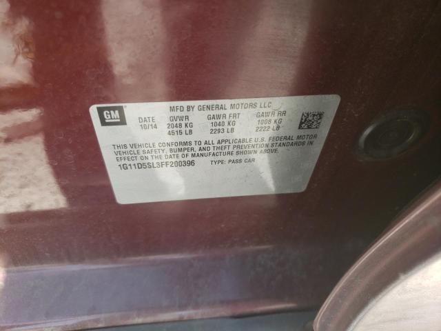 Photo 10 from auction – 2015 CHEVROLET MALIBU 2LT with VIN 1G11D5SL3FF200396