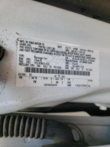 Photo 10 from auction – 2012 FORD FOCUS S with VIN 1FAHP3E25CL379242