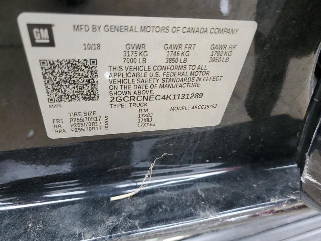 Photo 10 from auction – 2019 CHEVROLET SILVERADO with VIN 2GCRCNEC4K1131289