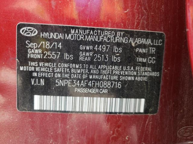 Photo 10 from auction – 2015 HYUNDAI SONATA SPO with VIN 5NPE34AF4FH088716