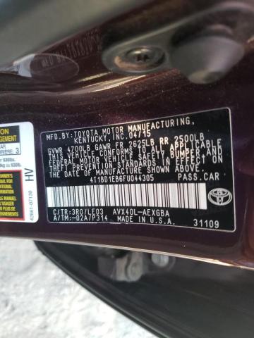 Photo 10 from auction – 2015 TOYOTA AVALON HYB with VIN 4T1BD1EB6FU044305