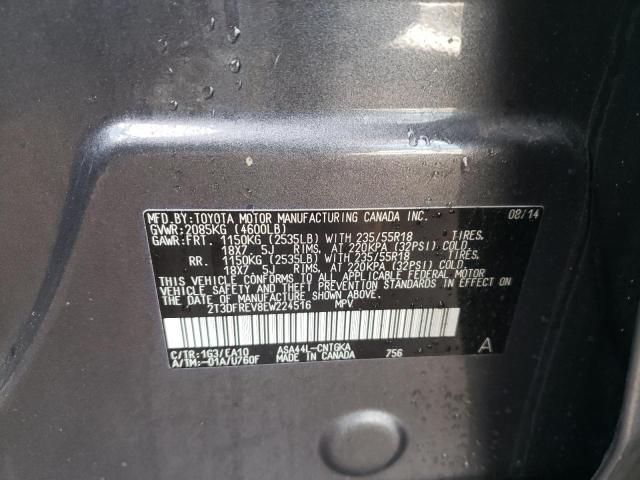 Photo 10 from auction – 2014 TOYOTA RAV4 LIMIT with VIN 2T3DFREV8EW224516