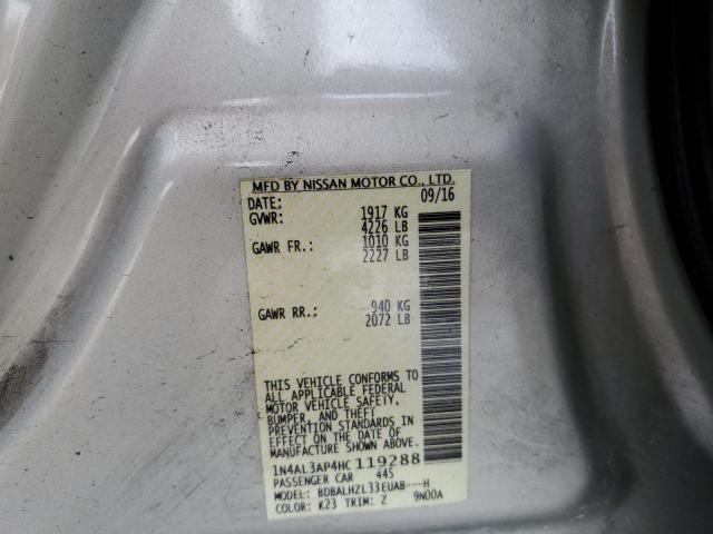 Photo 10 from auction – 2017 NISSAN ALTIMA 2.5 with VIN 1N4AL3AP4HC119288