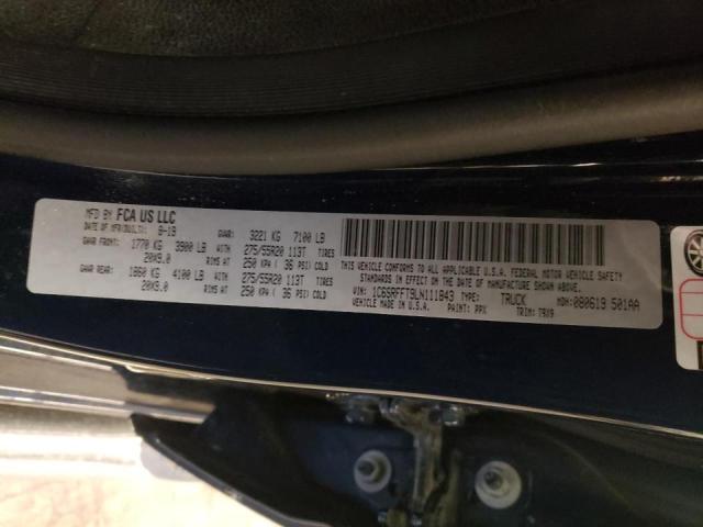 Photo 10 from auction – 2020 RAM 1500 BIG H with VIN 1C6SRFFT9LN111843