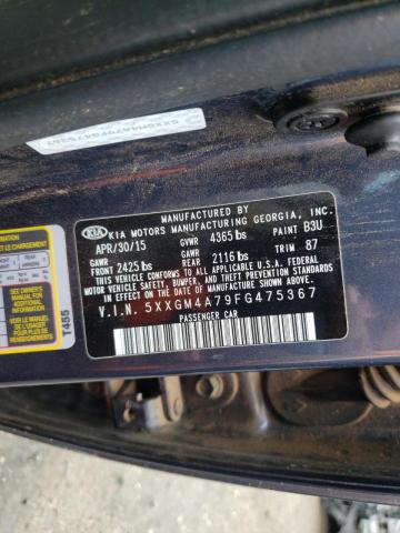 Photo 10 from auction – 2015 KIA OPTIMA LX with VIN 5XXGM4A79FG475367