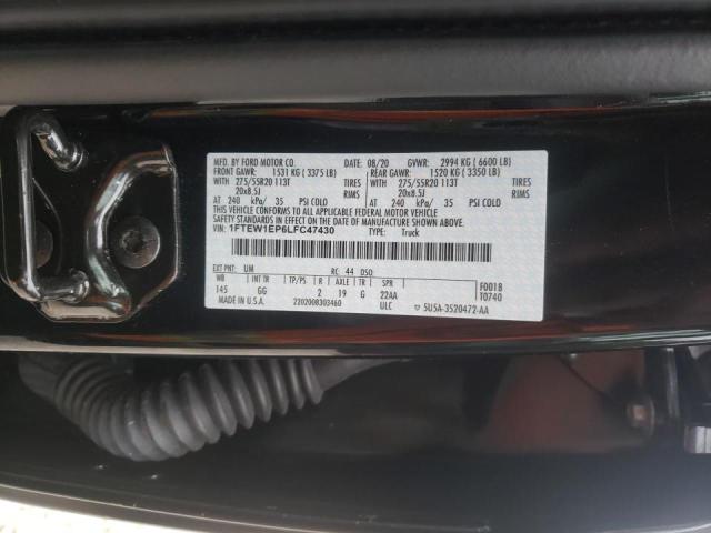 Photo 10 from auction – 2020 FORD F150 SUPER with VIN 1FTEW1EP6LFC47430