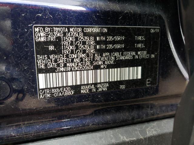 Photo 10 from auction – 2019 TOYOTA RAV4 LIMIT with VIN JTMN1RFV3KD520604
