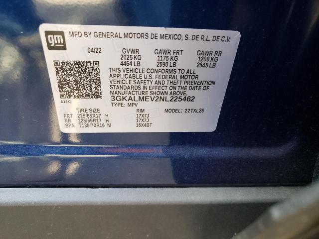 Photo 10 from auction – 2022 GMC TERRAIN SL with VIN 3GKALMEV2NL225462