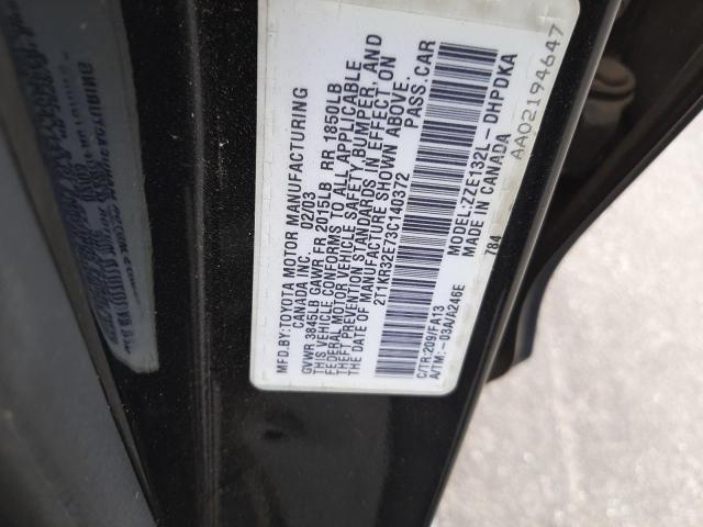 Photo 10 from auction – 2003 TOYOTA COROLLA MA with VIN 2T1KR32E73C140372