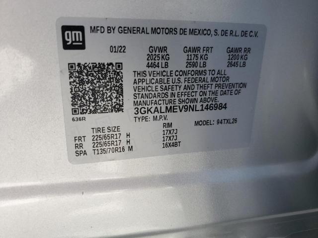Photo 10 from auction – 2022 GMC TERRAIN SL with VIN 3GKALMEV9NL146984
