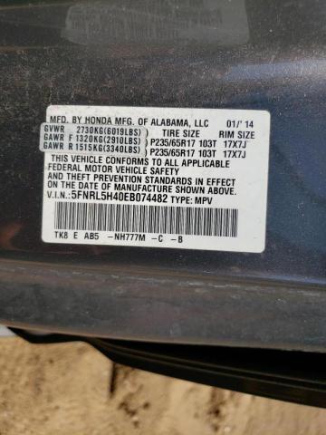 Photo 10 from auction – 2014 HONDA ODYSSEY with VIN 5FNRL5H40EB074482