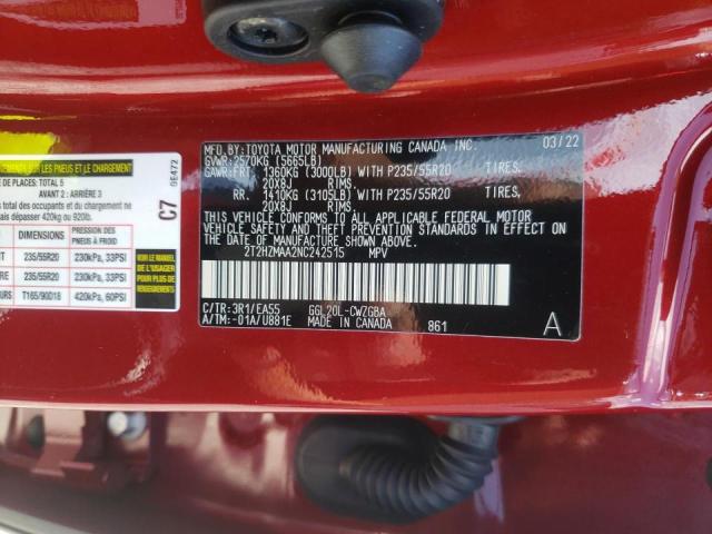 Photo 10 from auction – 2022 LEXUS RX 350 with VIN 2T2HZMAA2NC242515