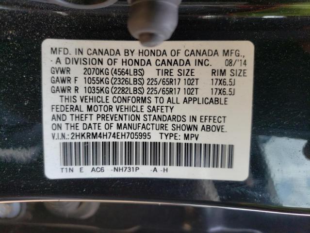 Photo 10 from auction – 2014 HONDA CR-V EXL with VIN 2HKRM4H74EH705995