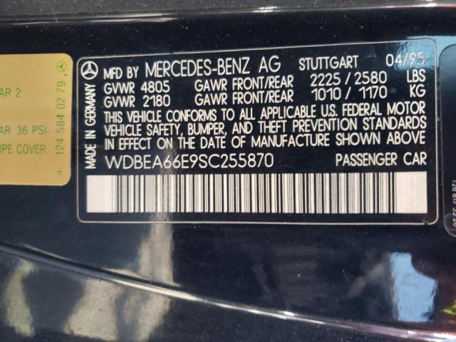 Photo 10 from auction – 1995 MERCEDES-BENZ E 320 with VIN WDBEA66E9SC255870