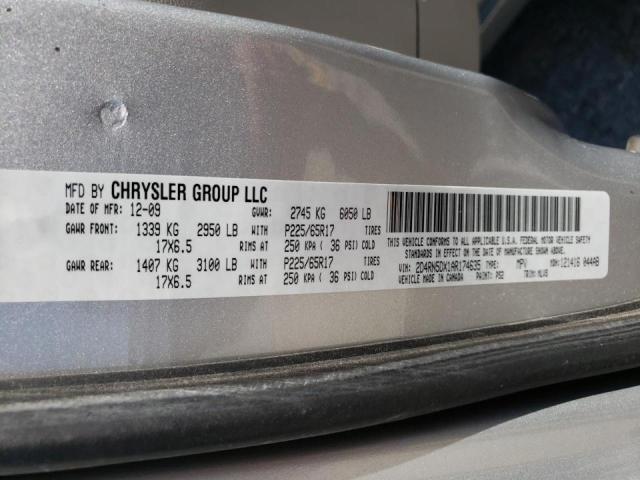 Photo 10 from auction – 2010 DODGE CARAVAN with VIN 2D4RN5DX1AR174635